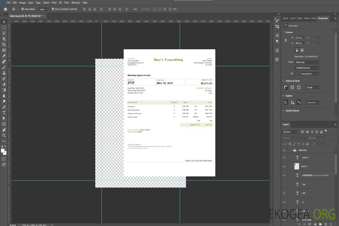 Modèle de facture USA Amy's Consulting template Modèle de facture USA Amy's Consulting template